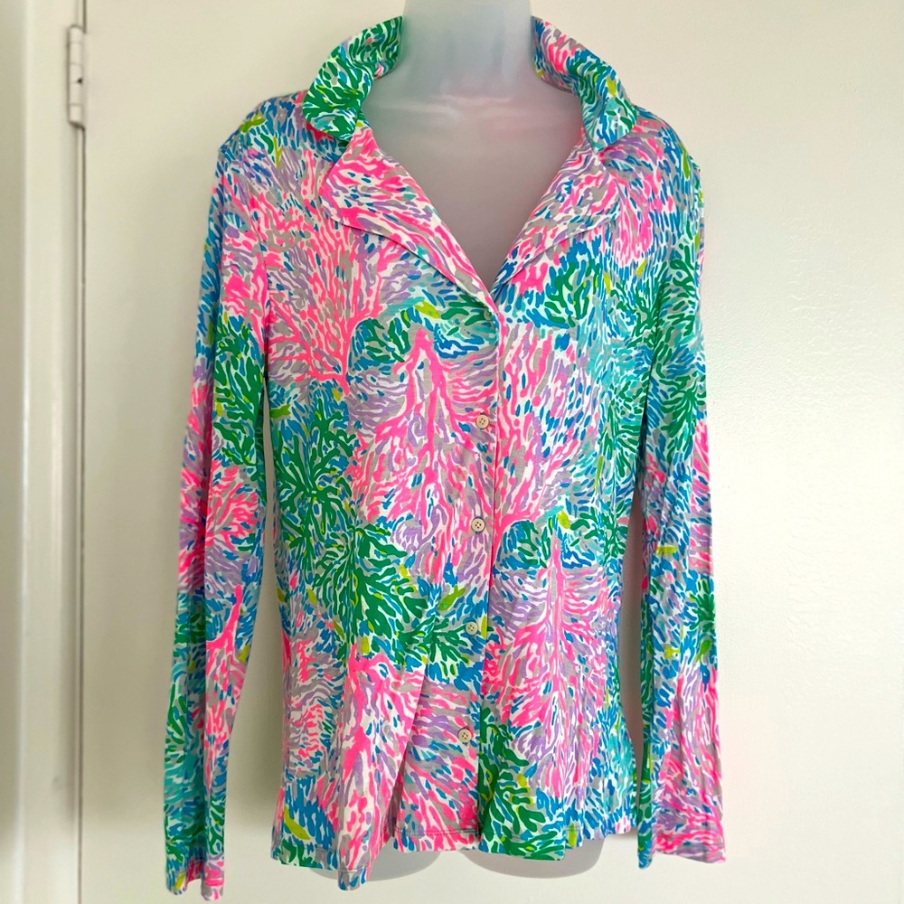 Lilly Pulitzer Knit Button-up Top